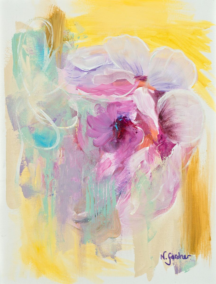 Peonies in a chinoiserie vase painting